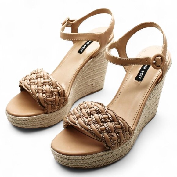 Nine West Womens Ankle Strap Warm Wedge Sandals - Picture 1 of 5